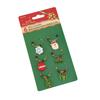1 Set Christmas Wine Glass Decor Charms Party Cup Ring Table Decor Xmas Pendants Metal Ring Decor KTY