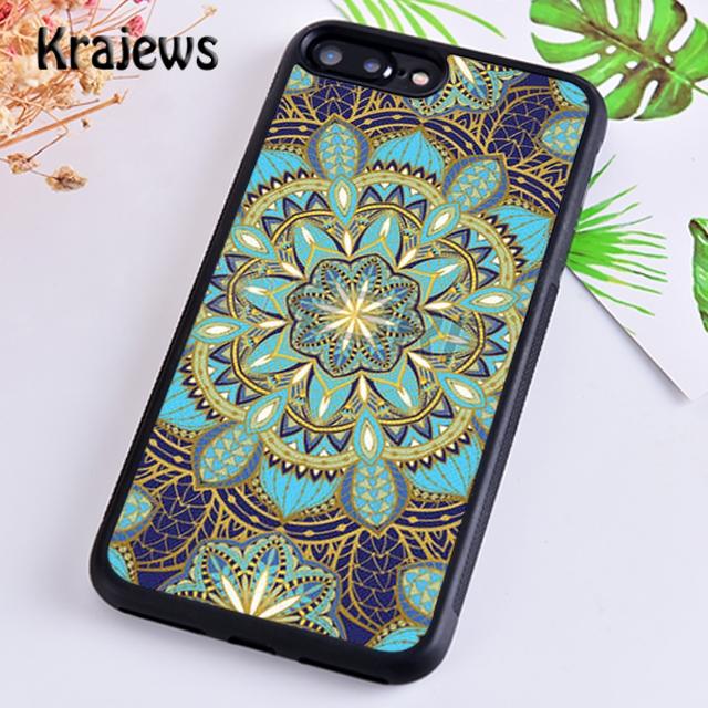Krajews Mandala Flower Back Phone Case Cover For iPhone 17 Air 16 15 14 Plus 12 13 Pro Max Coque Shell Fundas