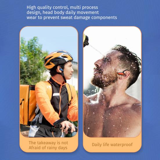 M-D8 Wireless Earphone Bone Conduction Portable Bluetooth-compatible 5.2 Comfortable Wearing Universal Headphone