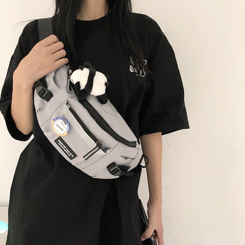 New Breast Bag Men's Simple Casual Tooling Wind Sports Messenger Backpack Trendy Brand Versatile Student Fanny Pack Shoulder Bag Women