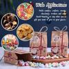 30/1PCS Christmas Kraft Paper Gift Bags Candy Cookie Snack Packaging Box Xmas New Year Party Home Decoration Wrapping Supplies
