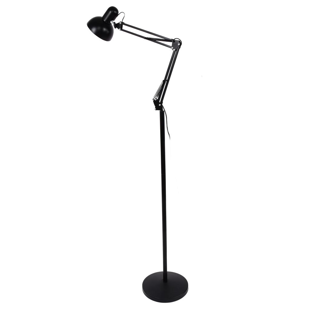 Metal Floor Lamp with Flexible Swing Arm Adjustable Standing Lamp for Home Bedroom Office Study