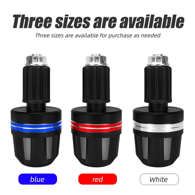 Motorcycle Handlebar LED Turn Signal Lights Led Handle Bar End Blinker Grip Signal Light Flashing Red Blue Silver 12-24V