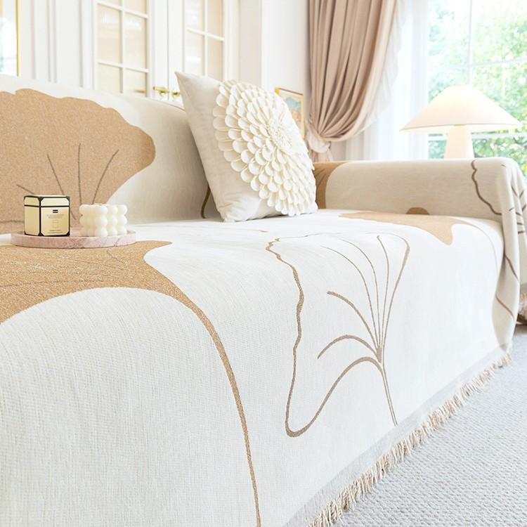 Feiyang Sofa Towel, Ginkgo Biloba Pastoral Simple Sofa Cover, Sofa Cover, Amazon Non-slip Sofa Cover