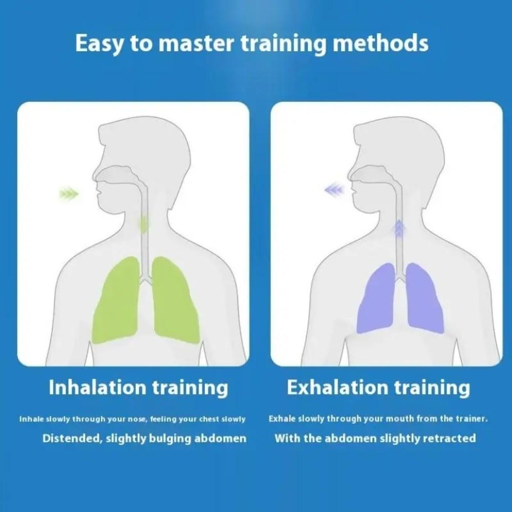 Silicone Respiratory Trainer Adjustable Resistance Respiratory Training Tools  Fitness