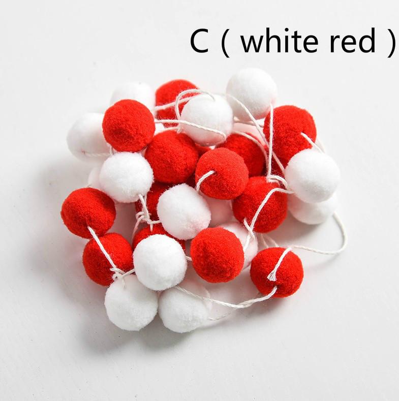 2.5cm 30PCS Creative Handmade Felt Ball Wool Ball Wreath String Ornaments DIY Accessories