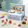 Wooden Play Food Set, Play Kitchen Accessories, 78PCS Pretend PlayCooking Toy, Vegetables Fruits Cutting Toys, Play Dishes