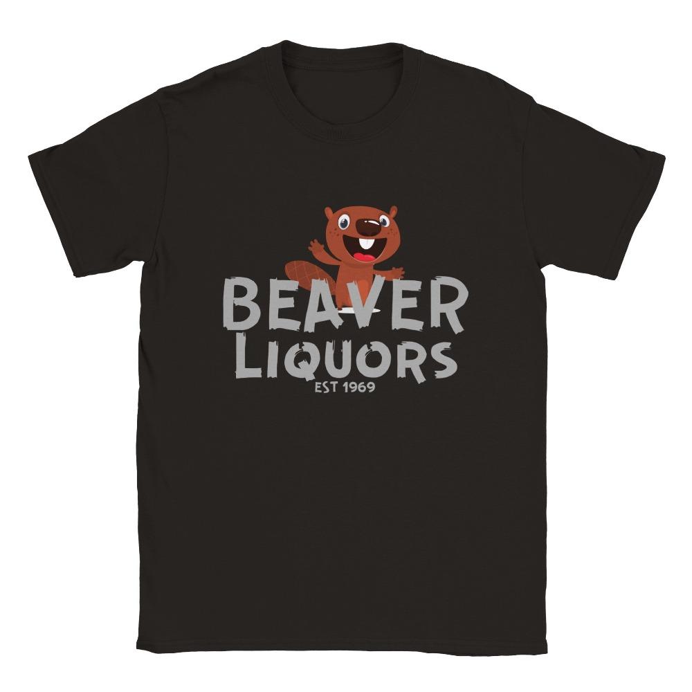 Beaver Liquors Tshirt Cute Funny Graphic Printed Tshirt Beaver Lover Gift Shirt Men Women Casual Crewneck Cotton Tee Tops