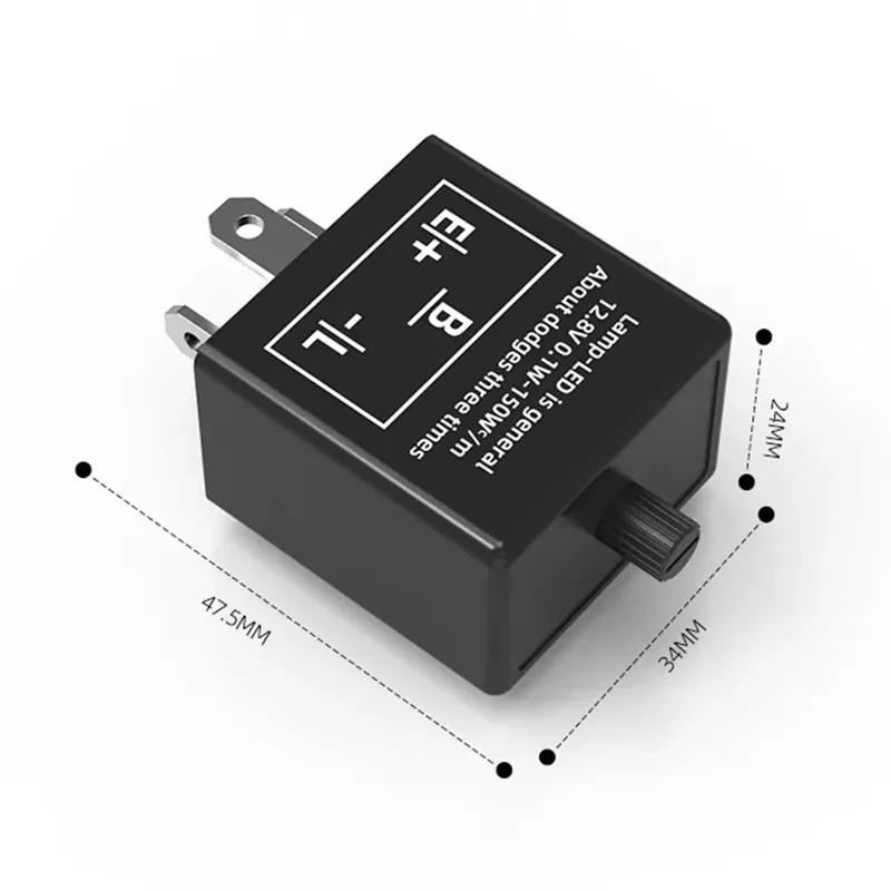 12v 3 Pin Adjustable LED Flasher Relay Motorcycle Turn Signal Lights LED Flashing Converter Tool Electronics Regulator Kit