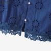 ZANZEA Women Casual Round Neck Short Sleeve Lace Crochet Patchwork Blouse