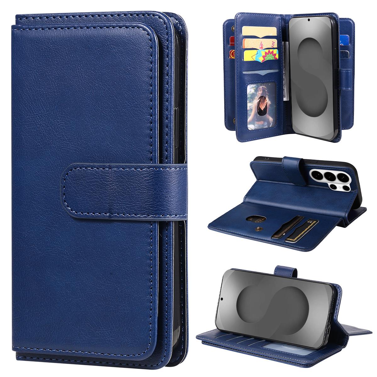

For Samsung Galaxy S26 Ultra Leather Case with 10 Card Holder Phone Cover Stand