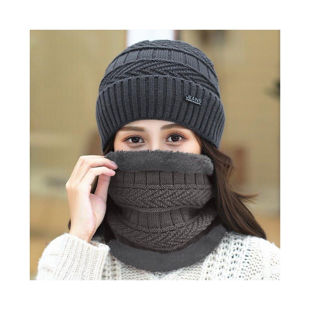 Winter Knitted Beanies Hats Women Thick Warm Beanie Skullies Hat Female Knit Letter Bonnet Beanie Caps Hat