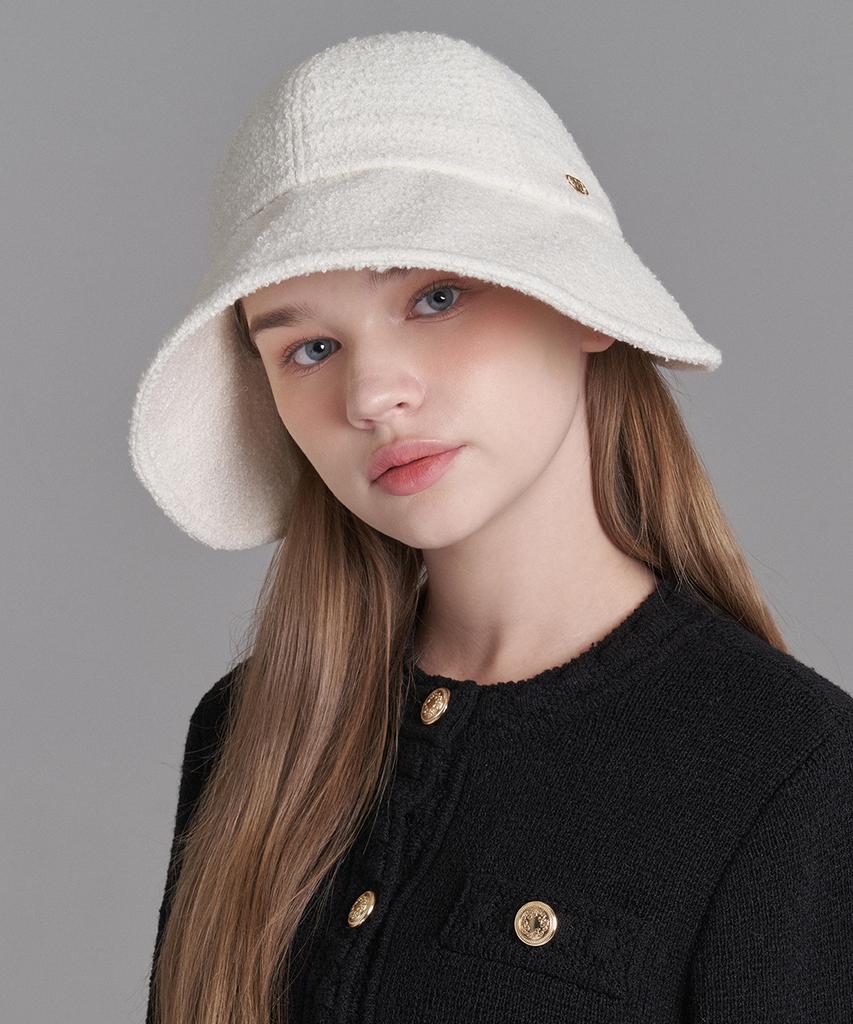Hwaiteusaenjeu Tweed Wide Bonnet Hat Bailen (3 Colors)