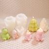 3D Christmas Snowman Candle Silicone Mold for DIY Tree Ornaments