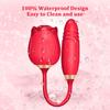 ASGE Rose Toy for Women - 2 In 1 Vibrator and Adult Sex Toys with Vibrating, G Spot Sex Accessories for Adults Couples, Red