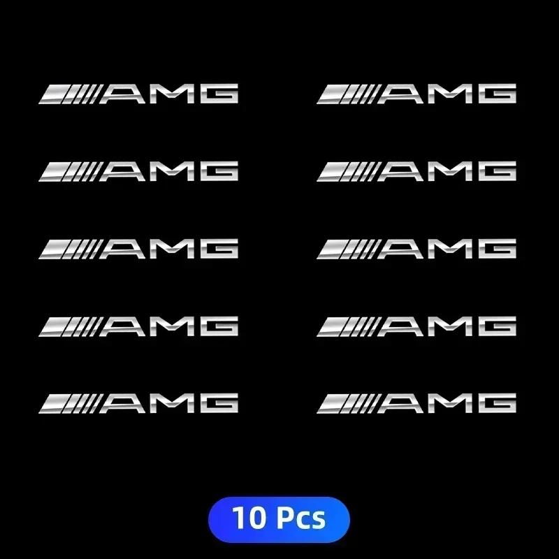 2/5/10pcs Car Logo 3D Metal Stickers Decorative Accessories For Mercedes Benz A B C S Class AMG GLA CLA GLC W176 W221 W204 W205