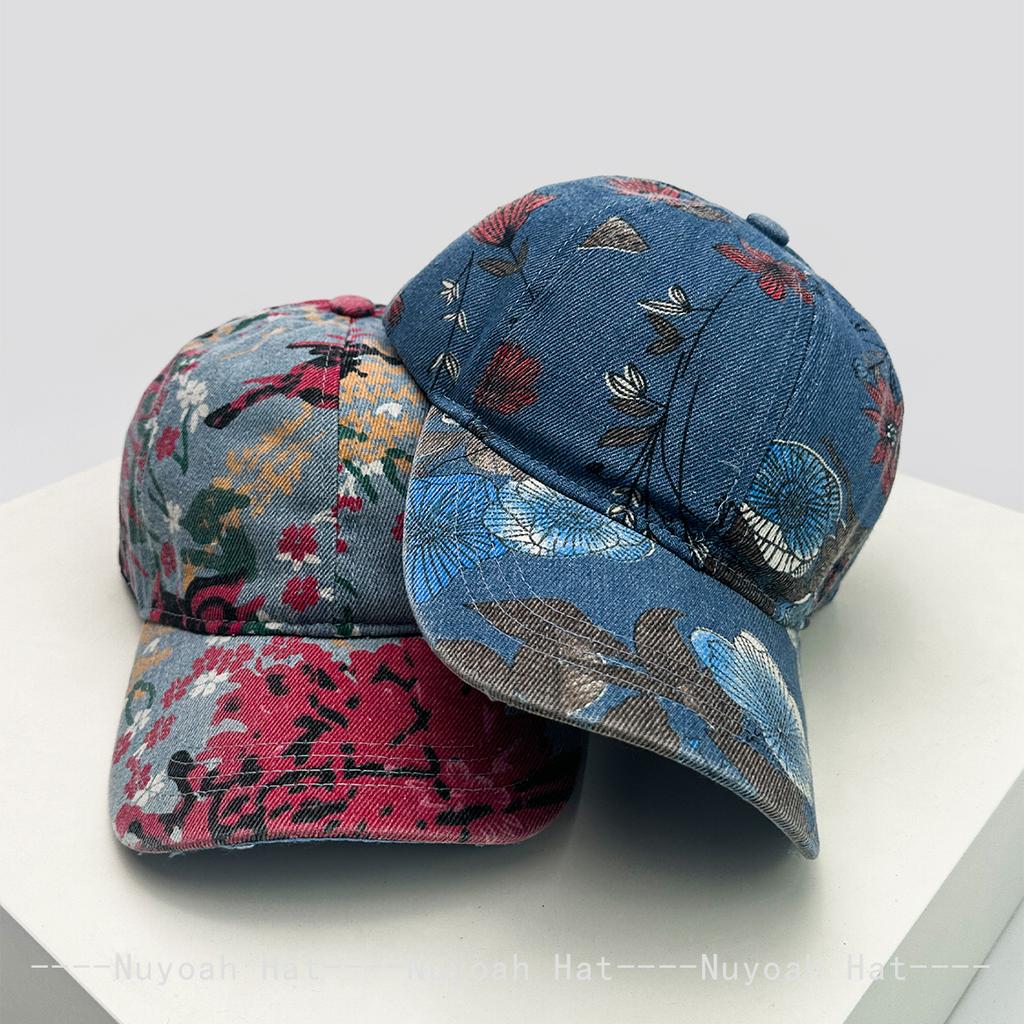 Baseball Plants And Flowers Printed School Old Vintage Women New Brand Latest Fresh Caps Peaked Hats Sunshade Casual Versatile Elegant Outdoor