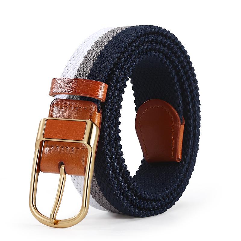 

Мужской эластичный ремень, женский нейлоновый эластичный ремень с пряжкой, повседневный кожаный плетеный ремень 125cm