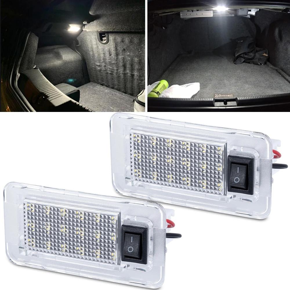 For Toyota RAV4 MK5 Prius Siena Venza Car LED License Plate Lights with Switch Auto Rear Luggage Trunk Light Number Plate Lamp