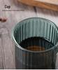 Double-Layer Vertical Stripe Glass Cup with Large Handle for Home, Office, or Coffee Shop Use