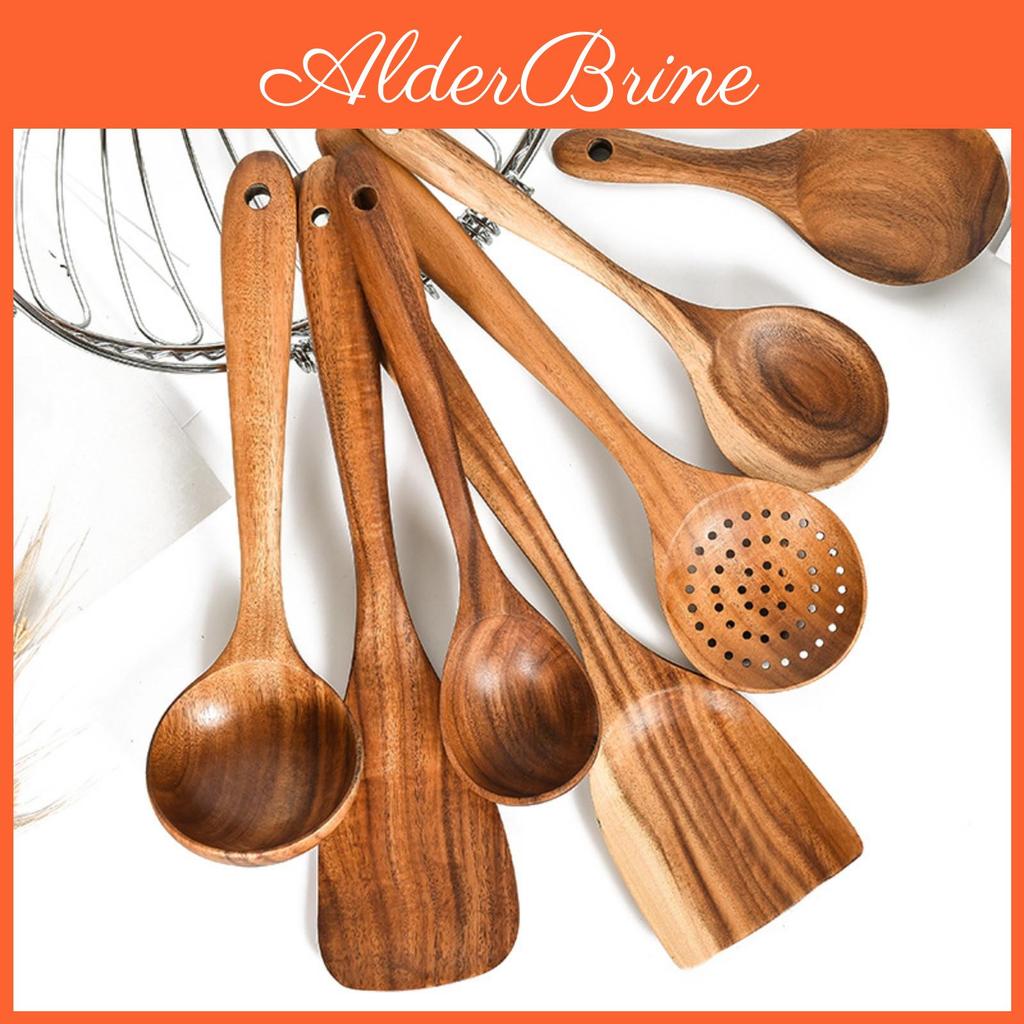 Teak Nonstick Wooden Spatula Wood Pot Cooking Spatula Home Cooking Wooden Spoon Kitchen Utensil