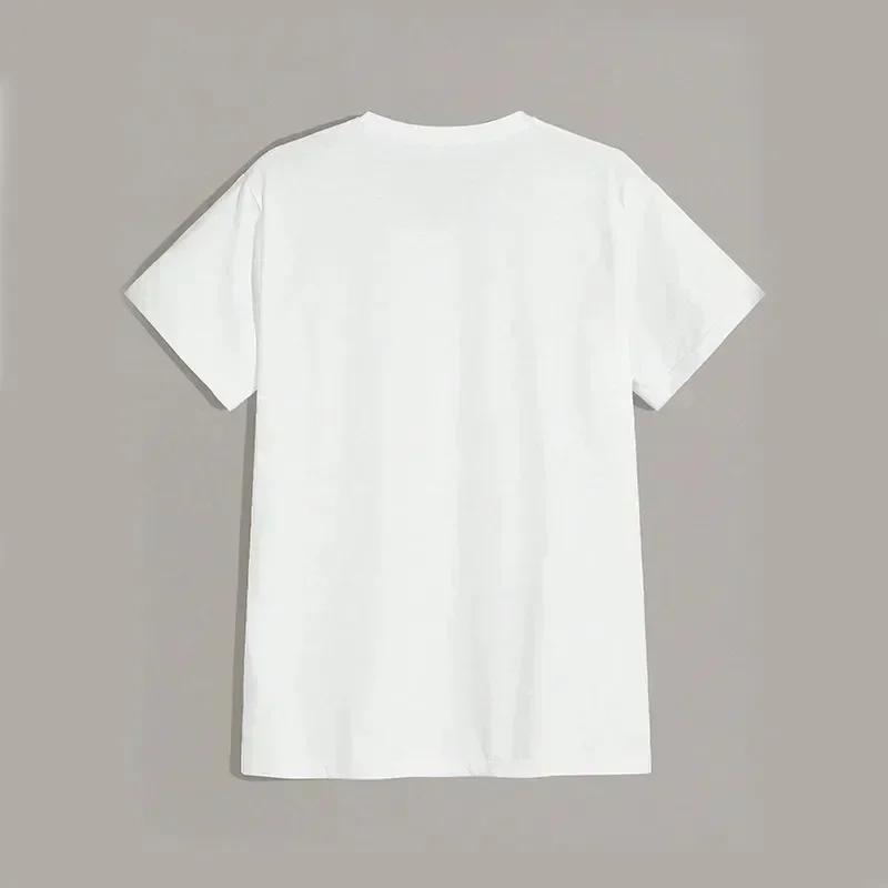 Men's Astronaut Printed Men T-shirt Summer New Casual Short Sleeved Round Neck Cotton T-shirt Fashionable Loose Couple T-shirt
