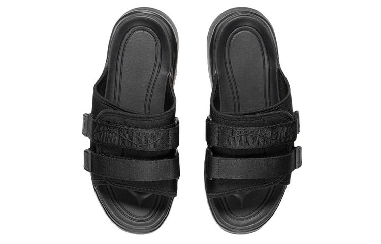 Li Ning CF Tracing Rubber Sole Quiet Slide Slippers Women's Black AGAS012-2