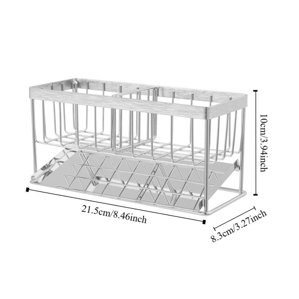 Compact Sponge Soap Holder Space-Saving Kitchen Sink Organizer  Bathroom