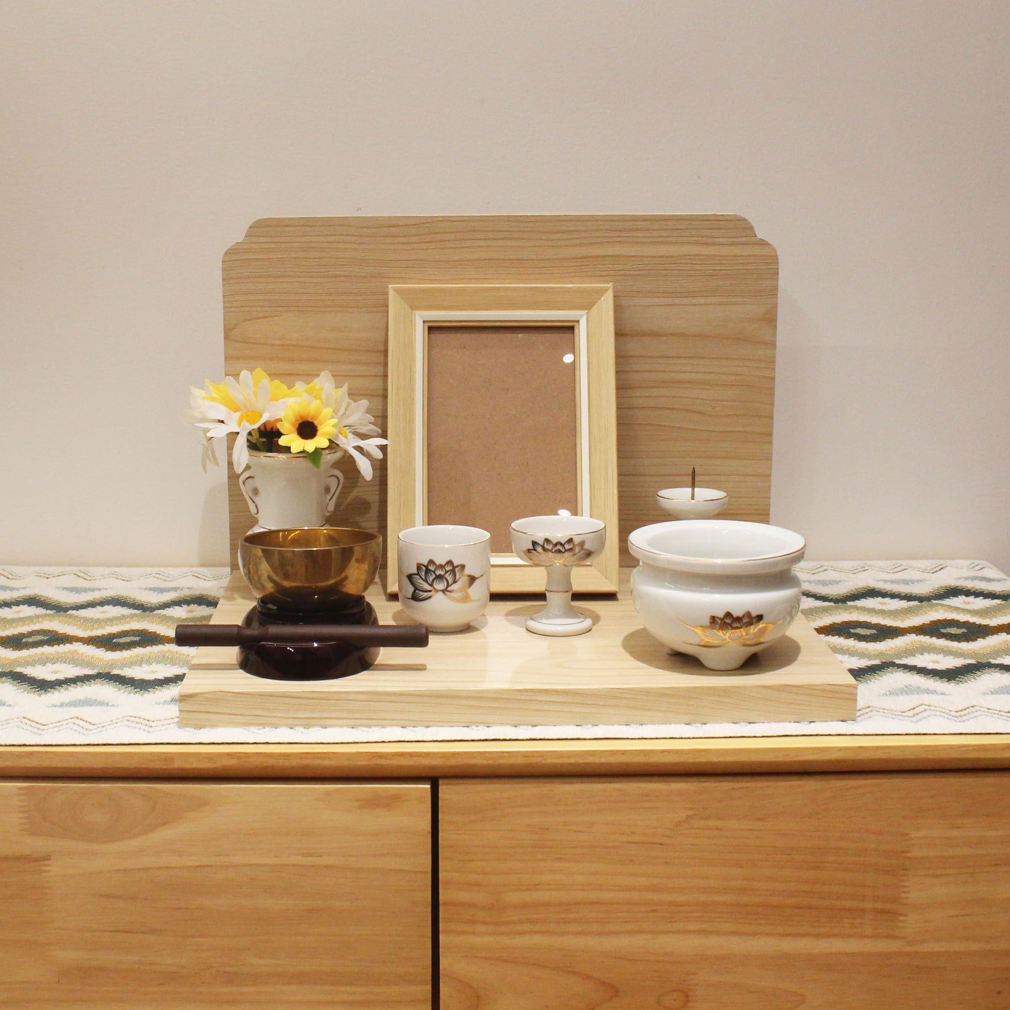 

Modern Buddhist Altar, Mini Buddhist Altar, Modern Open Altar, Personal Memorial Altar, Natural Wood Memorial Altar, Wide-Type Buddhist Altar,