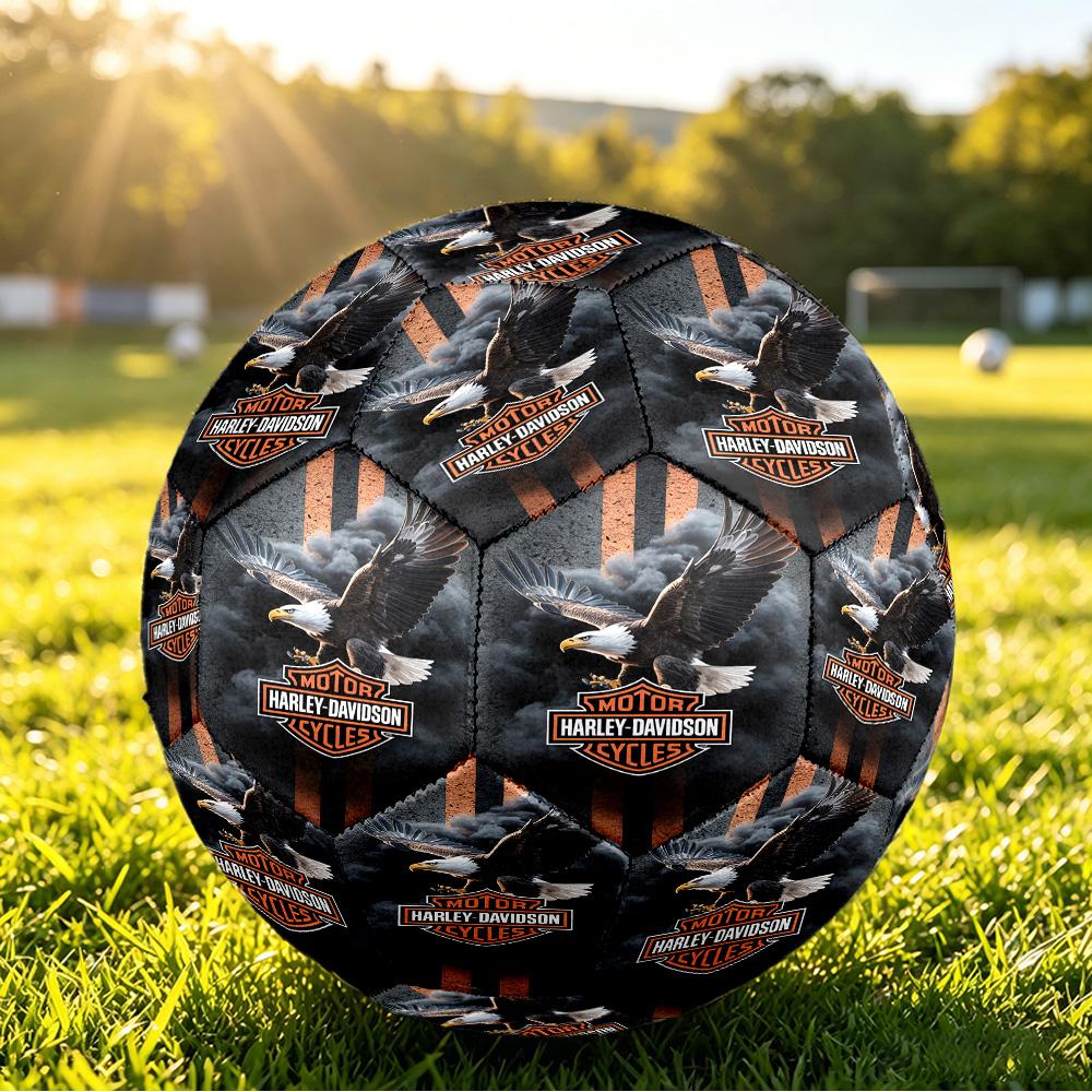 Harley-Davidson Print Size 5 Soccer Ball Durable Shock?Absorbing Sports Ball For Training Match Outdoor Playing
