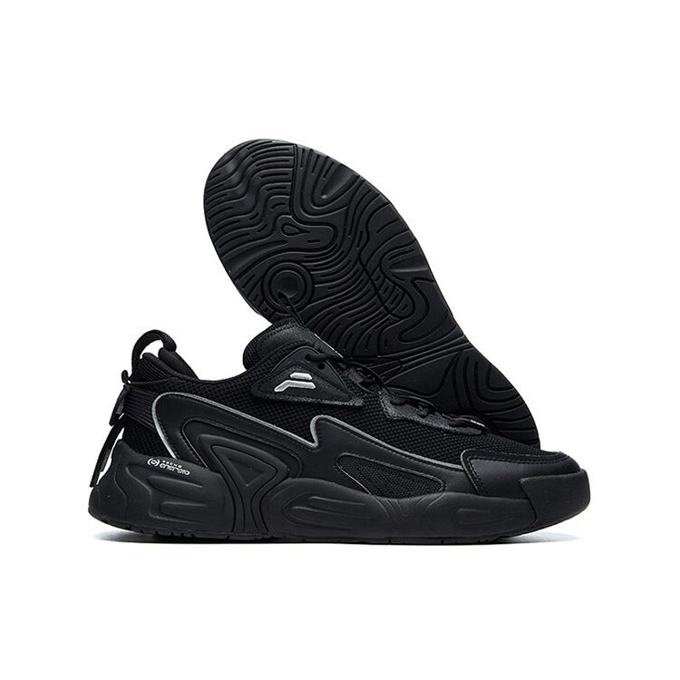 Fila Vortex Low Top Retro Basketball Shoes Men Sneaker Black F12M111234FBK