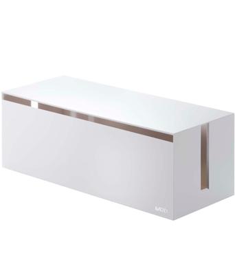 Yamazaki Cable Box Web Large, White, Approx. W40 X D15.5 X H14.5cm, Power Strip, Cable Storage, 2707