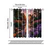 2 Pcs, Filtering Curtains (excluding Rods, Non-movable, Without Batteries) Sunset Flower Sea for Use In Bedrooms and Living