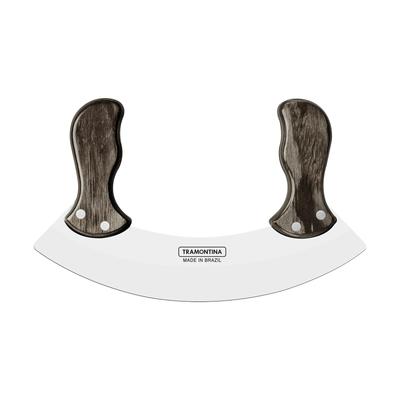 Tramontina Sekáček Sekání Kráječ na pizzu Univerzální nůž Dřevěná rukojeť Sekací nůž Polywood 25cm Tmavě hnědá Vhodné do myčky Odolné Přírodní dřevo