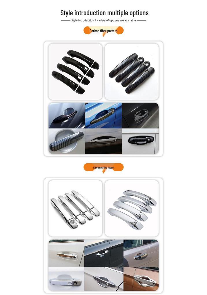Decorative Frame & Protective Sticker for Toyota Proace Verso 2020-2025 Door Handles