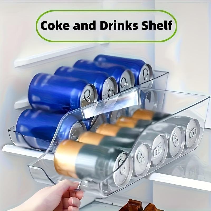 2pc Transparent Acrylic Stackable Storage Box Angled Design for Soda Cans Energy Drinks Durable Easy-to-Clean Organizer