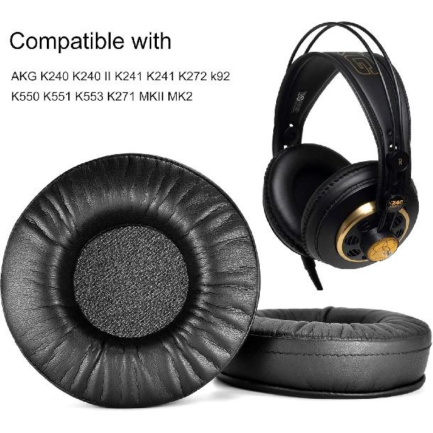 K240 Ear Pads Defean Replacement Ear Cushion Earpads Pillow Cover Compatible with AKG K240 K550 K551 K553 K241 K241 K272 Headset,Softer