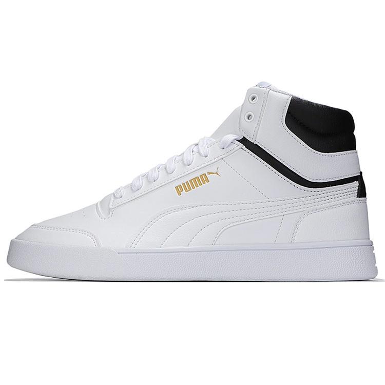 PUMA Shuffle Mid  White Black Gold  Men s 380748-01 EU 35.5