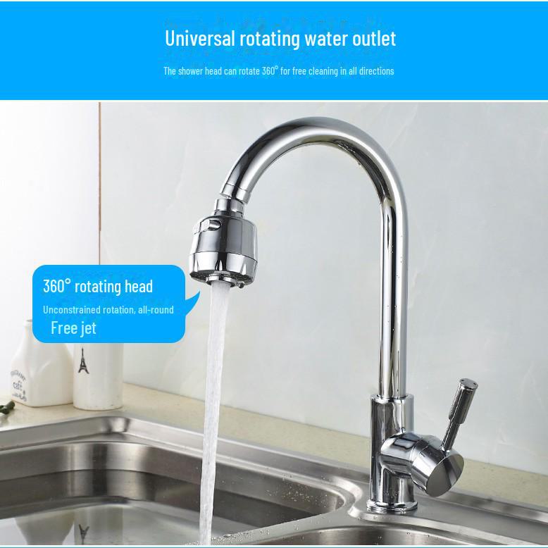 Anti-Splash Faucet Extender with Universal Aerator Shower Filter Nozzle