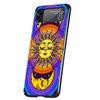 Suns Moons Clouds Astrological Hard PC Phone Case For Samsung Galaxy Z Flip 5 4 3 Black Cover For Galaxy Z Flip 6 Foldable Cases