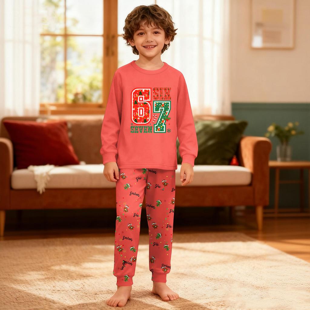 Children's  Boys And Girls Thin Two-piece  Long-sleeved Pants Two-piece