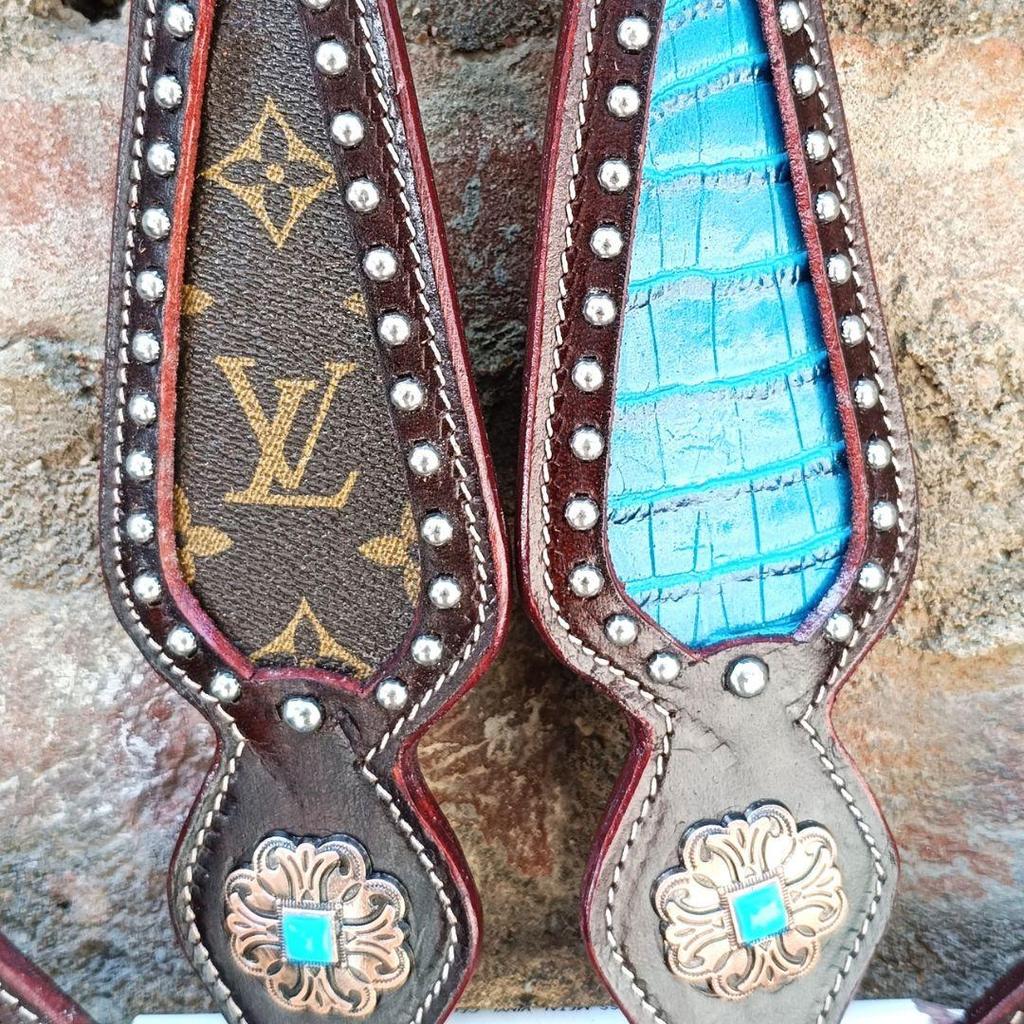 Premium Horse Show Saddle Tack Western Leather Headstall Breast Collar