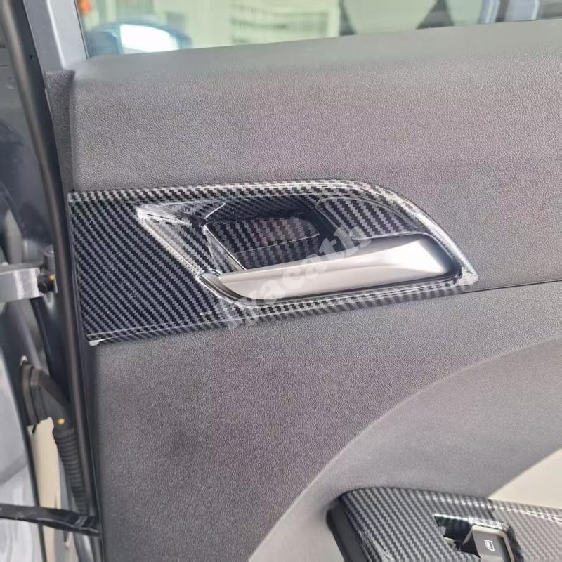 LHD RHD For MG3 Hybrid 2024 2025  ABS Carbonfiber Car Inner armrest Door Handle door Bowl cap strip Covers Interior Accessories