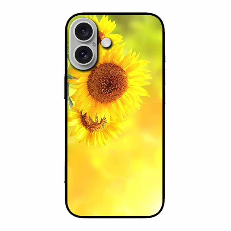 For Iphone 17 5G Case 2025 6.3" Bag Flowers Black TPU Silicone Soft Back Cover For Iphone 16 Plus 17 Phone Case Shockproof Shell