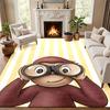 Curioso George Carpet Door Mat for Living Room or Bedroom Protective Mat Under Chair Office Decoration Christmas Gift Birthday Present
