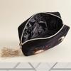 Organizzatore per Trucco Ricamato Sole e Luna ad Alta Capacità  Organizzatore da Viaggio per Trucco con Scomparti Multipli Chiusura a Zip Borsa