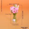 4cm/1.1*5cm Plastic Simulation Vase Green Plant Potted Vase  Miniature Dollhouse Decorations