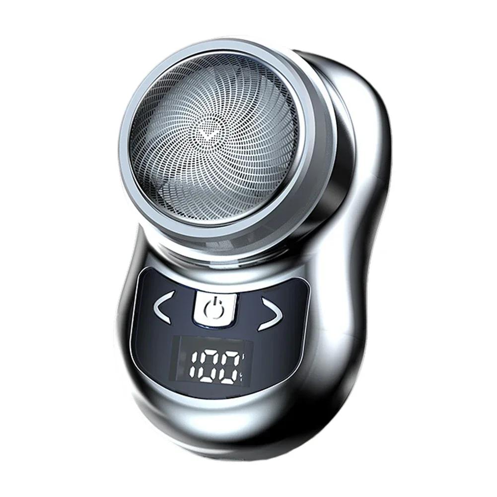 

Портативная мини-электрическая перезаряжаемая бритва с цифровым дисплеем мощности, мужская бритва, водонепроницаемая беспроводная бритва для бороды, бритва для лица и тела