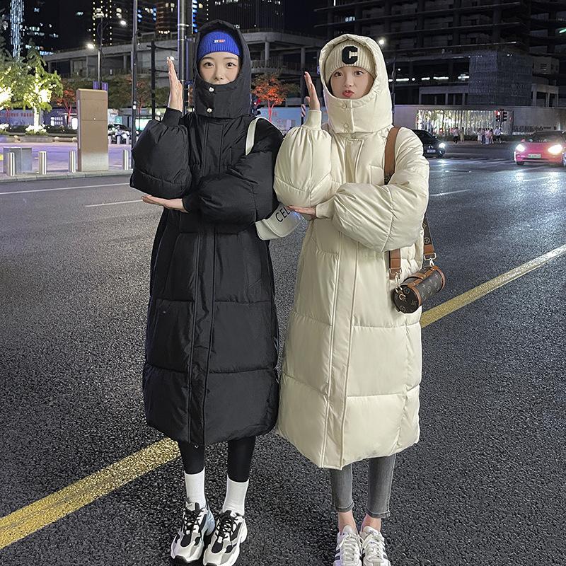 New Winter Thick Loose Long Bread Coat Women Hooded Jacket