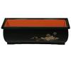 Sanmeni Long Incense Burner, Black, Lotus Pattern, 6.0 Inches [Buddhist Altar Accessories]